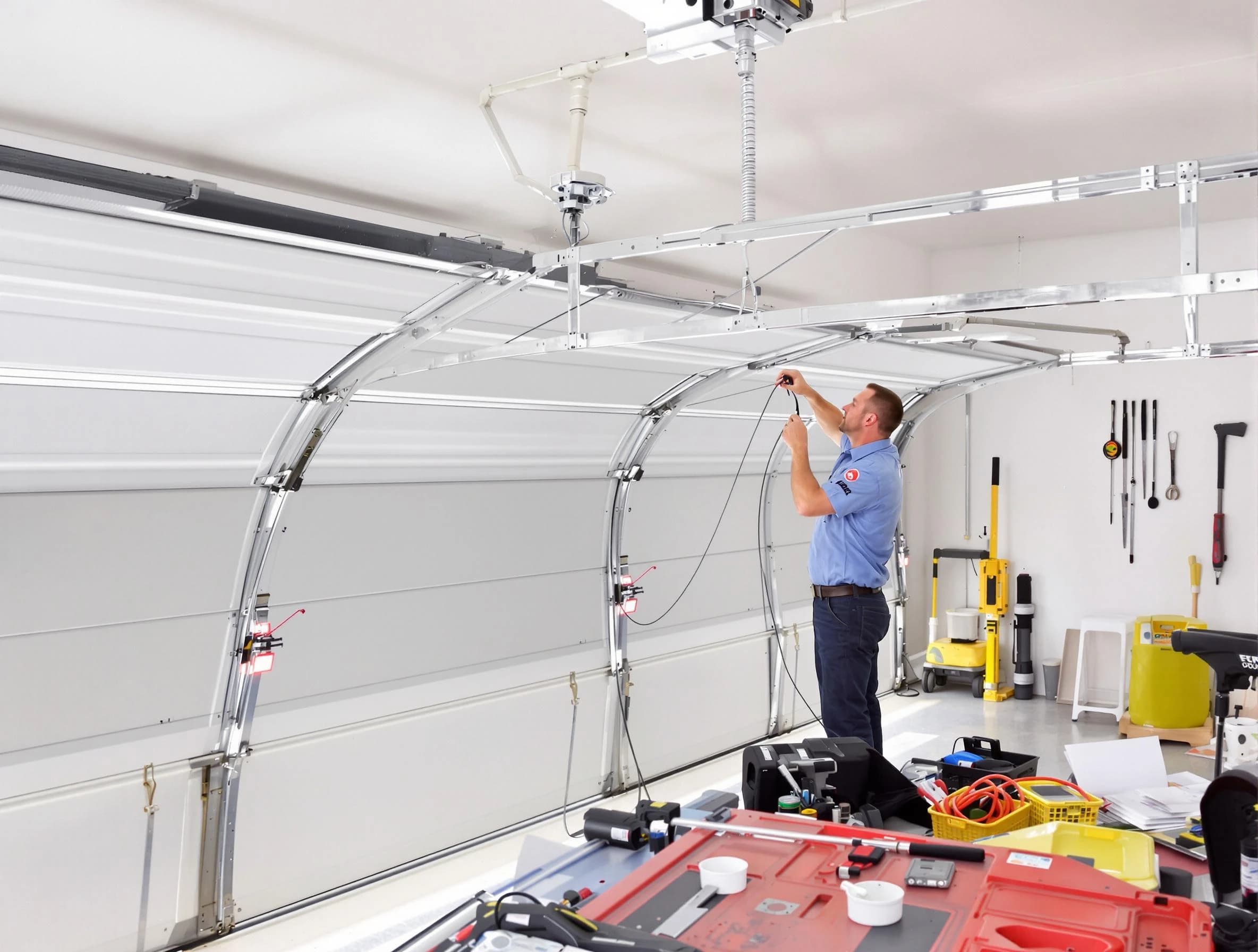 Garage door cable repair service by Coopertown Garage Door Repair in Coopertown