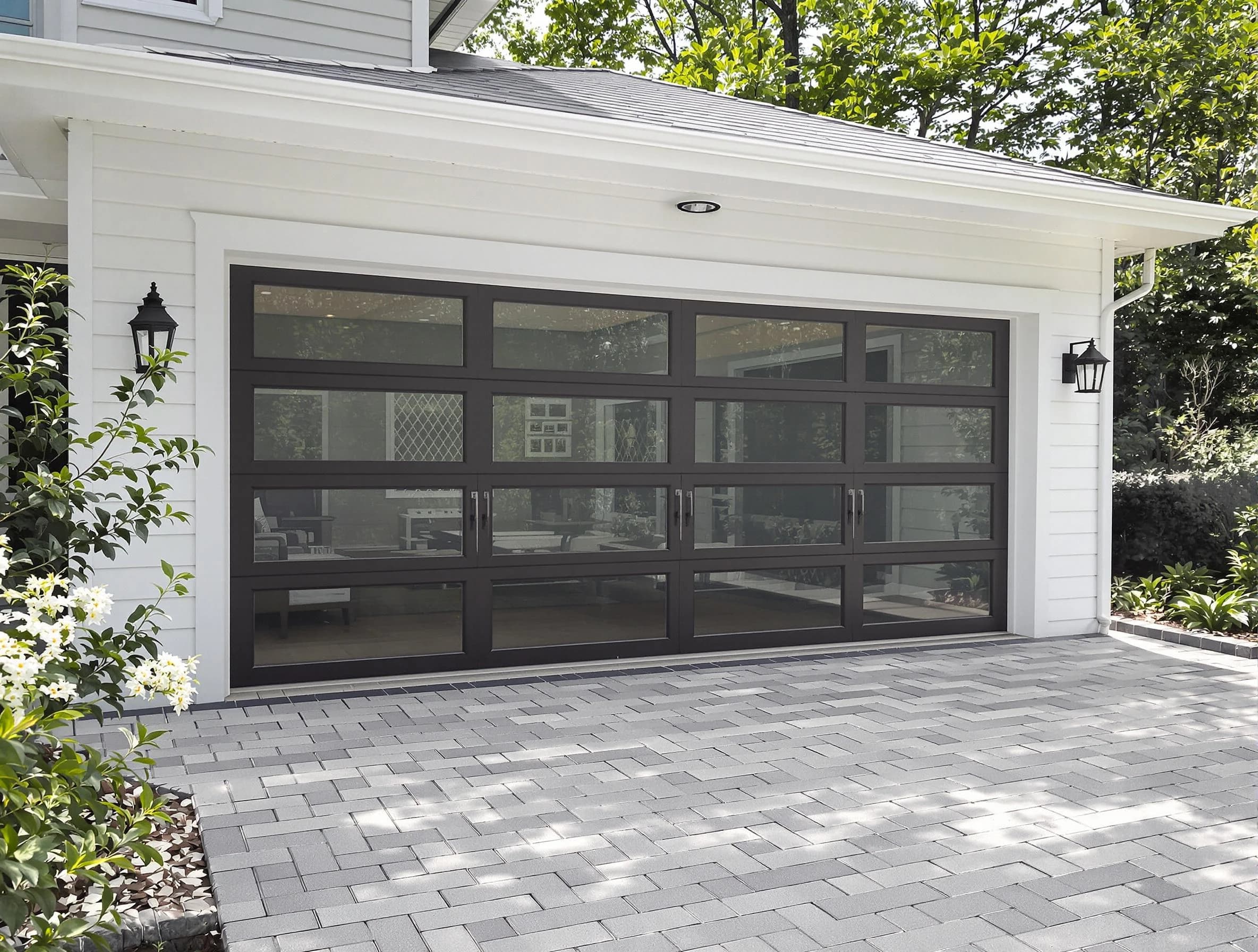 Coopertown Garage Door Repair design specialist presenting custom garage door options to Coopertown homeowner