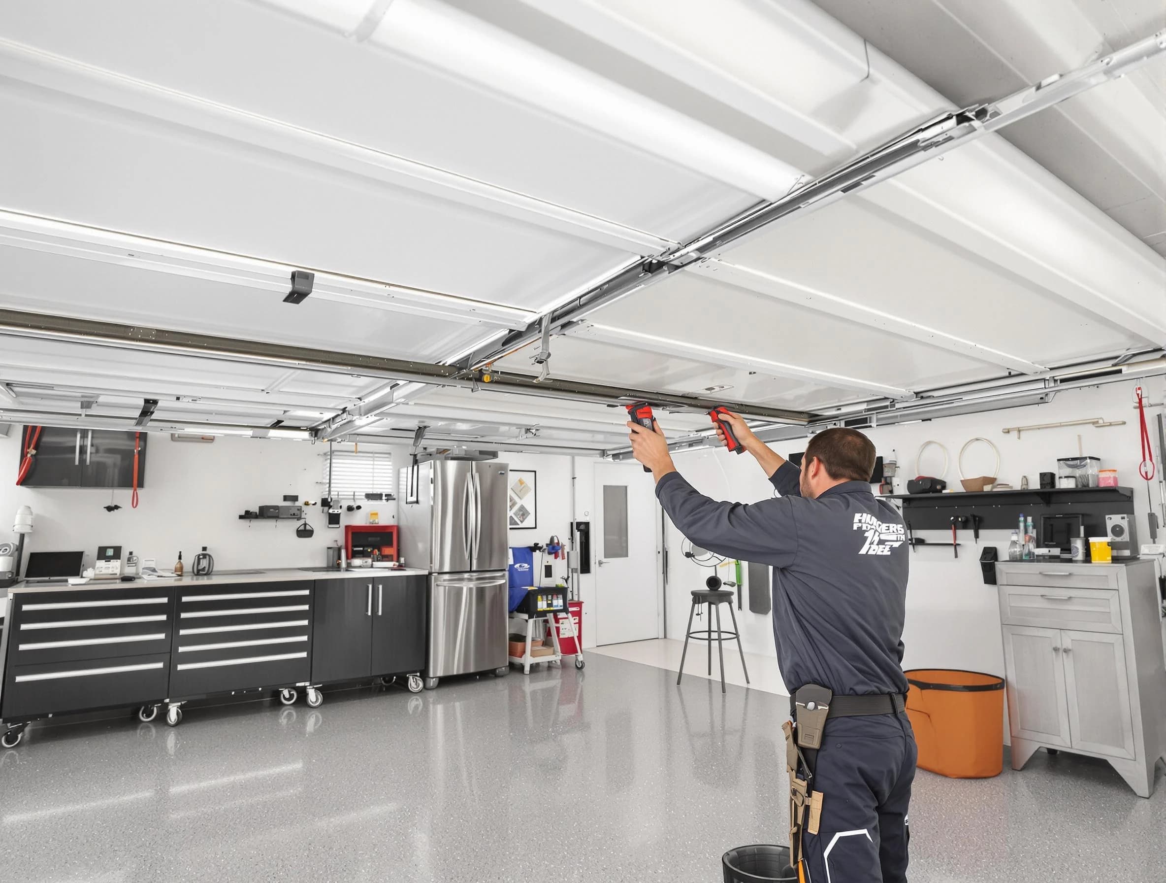 Overhead garage door repair service by Coopertown Garage Door Repair in Coopertown