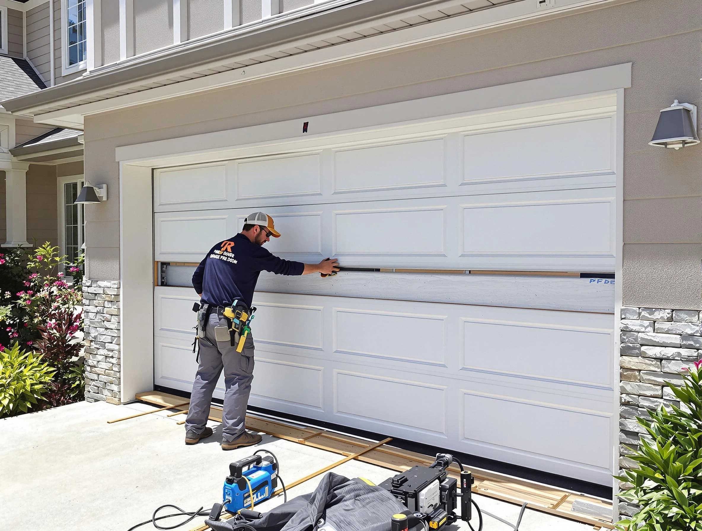 Coopertown Garage Door Repair team performing complete garage door replacement at Coopertown residence
