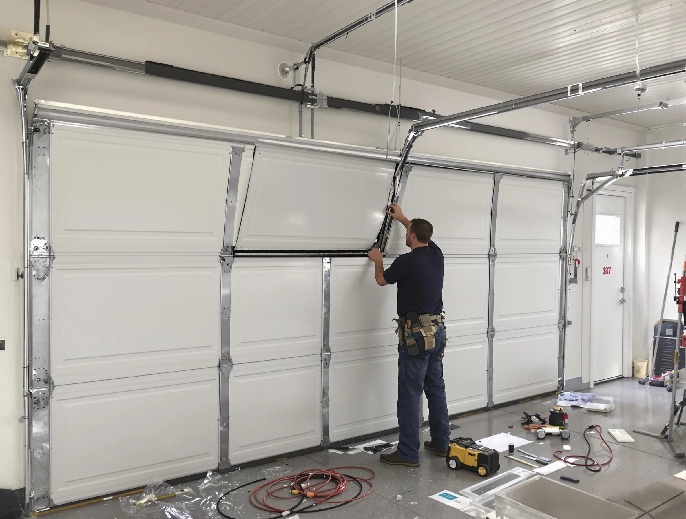 Garage Door Section Replacement in Coopertown