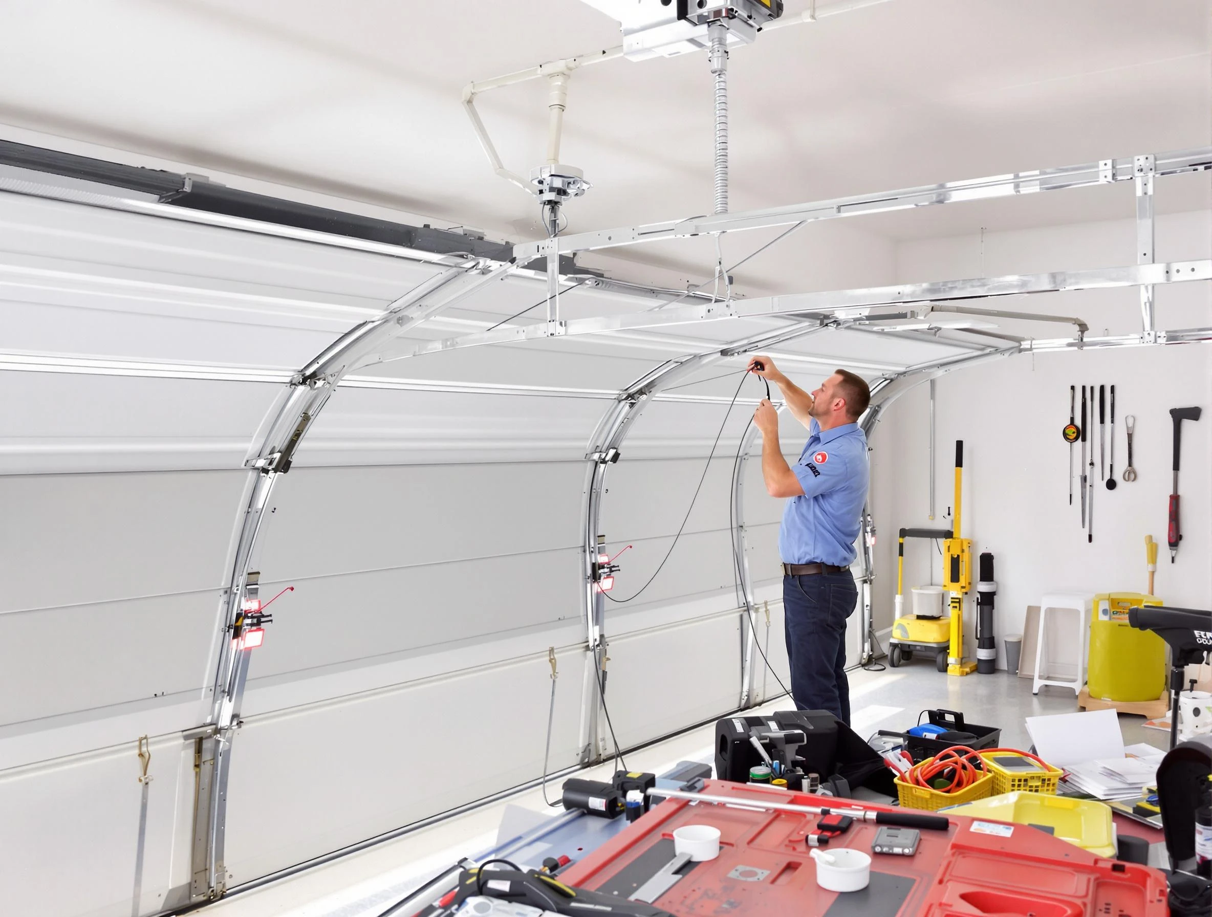Garage door cable repair service by Coopertown Garage Door Repair in Coopertown