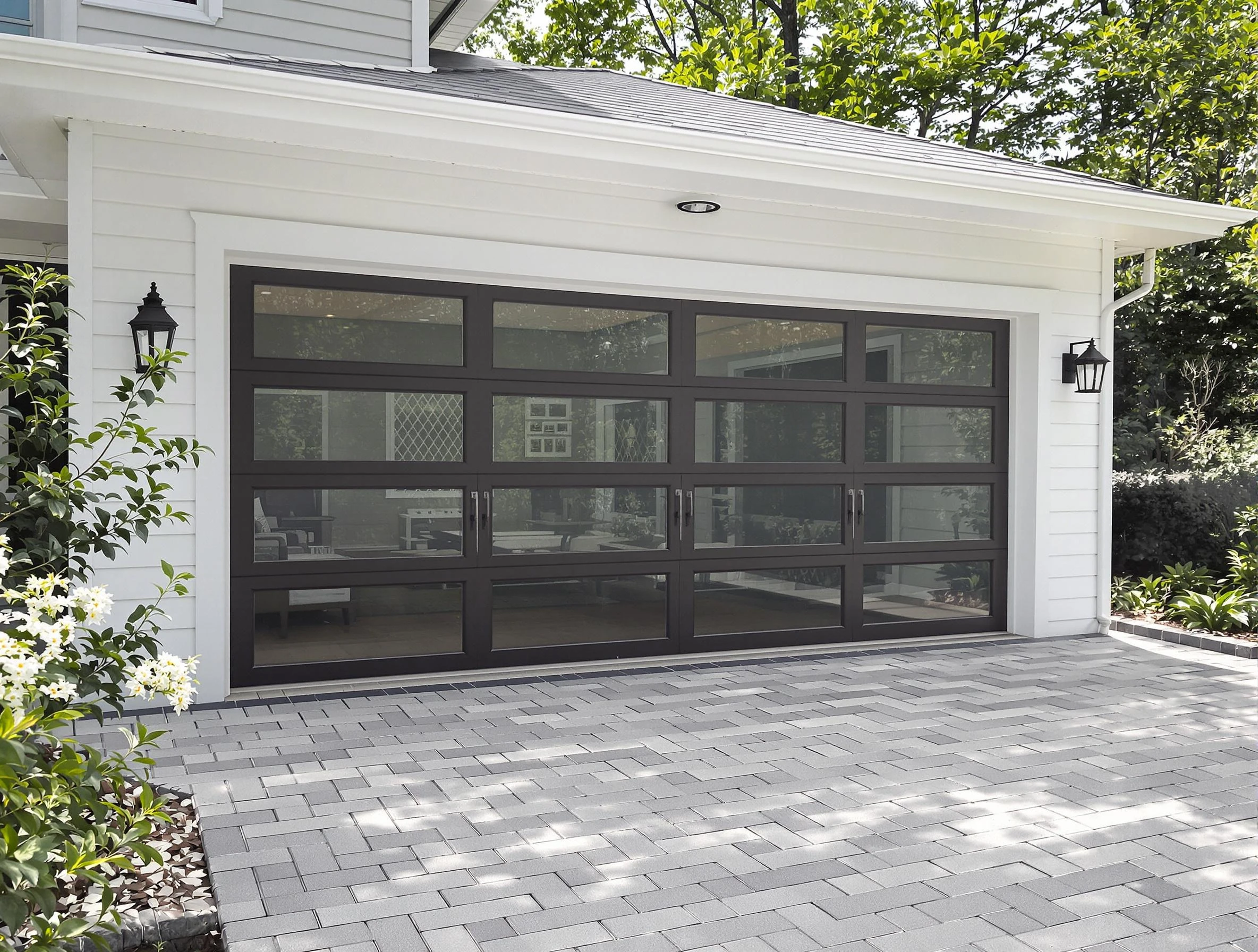 Coopertown Garage Door Repair design specialist presenting custom garage door options to Coopertown homeowner