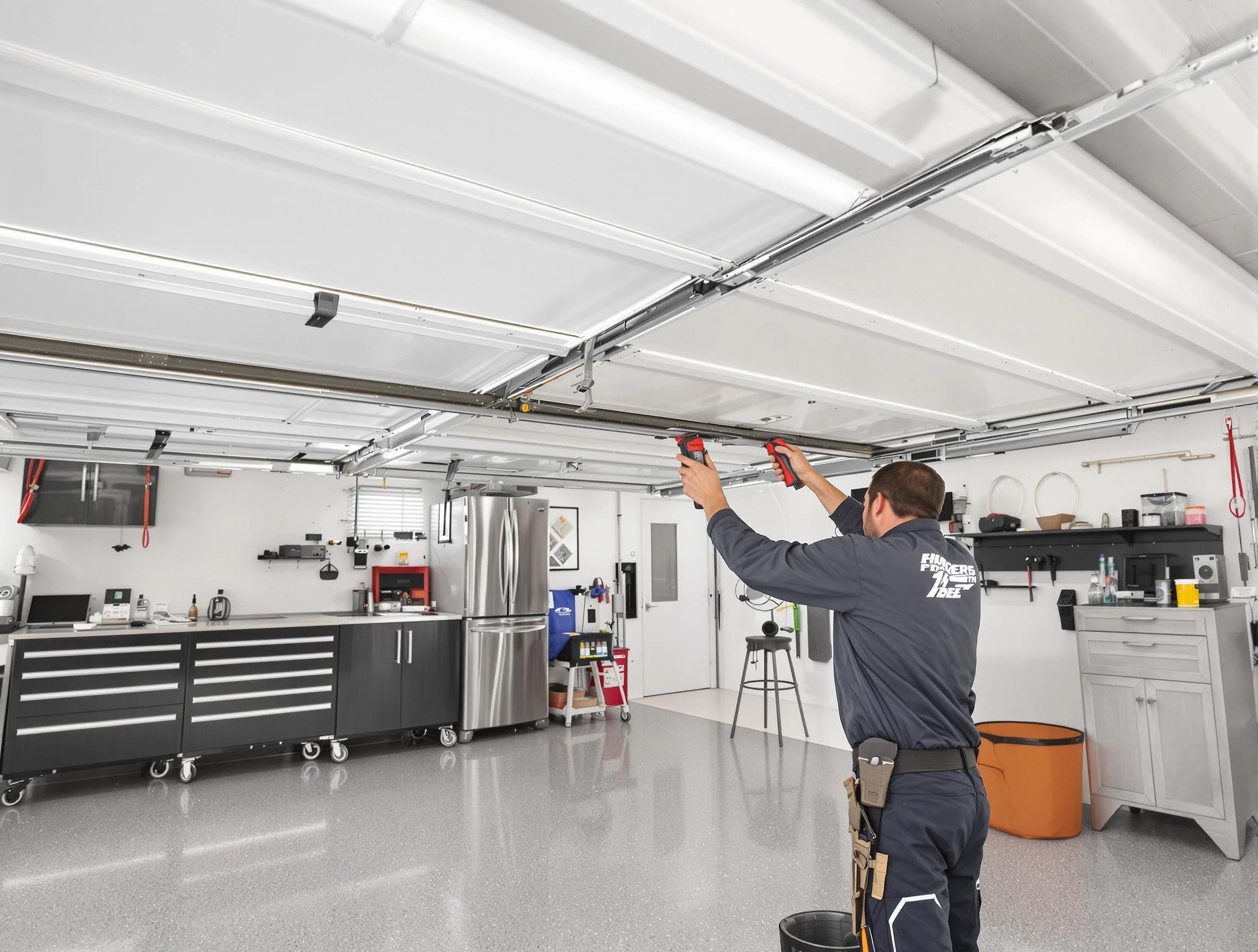 Overhead garage door repair service by Coopertown Garage Door Repair in Coopertown