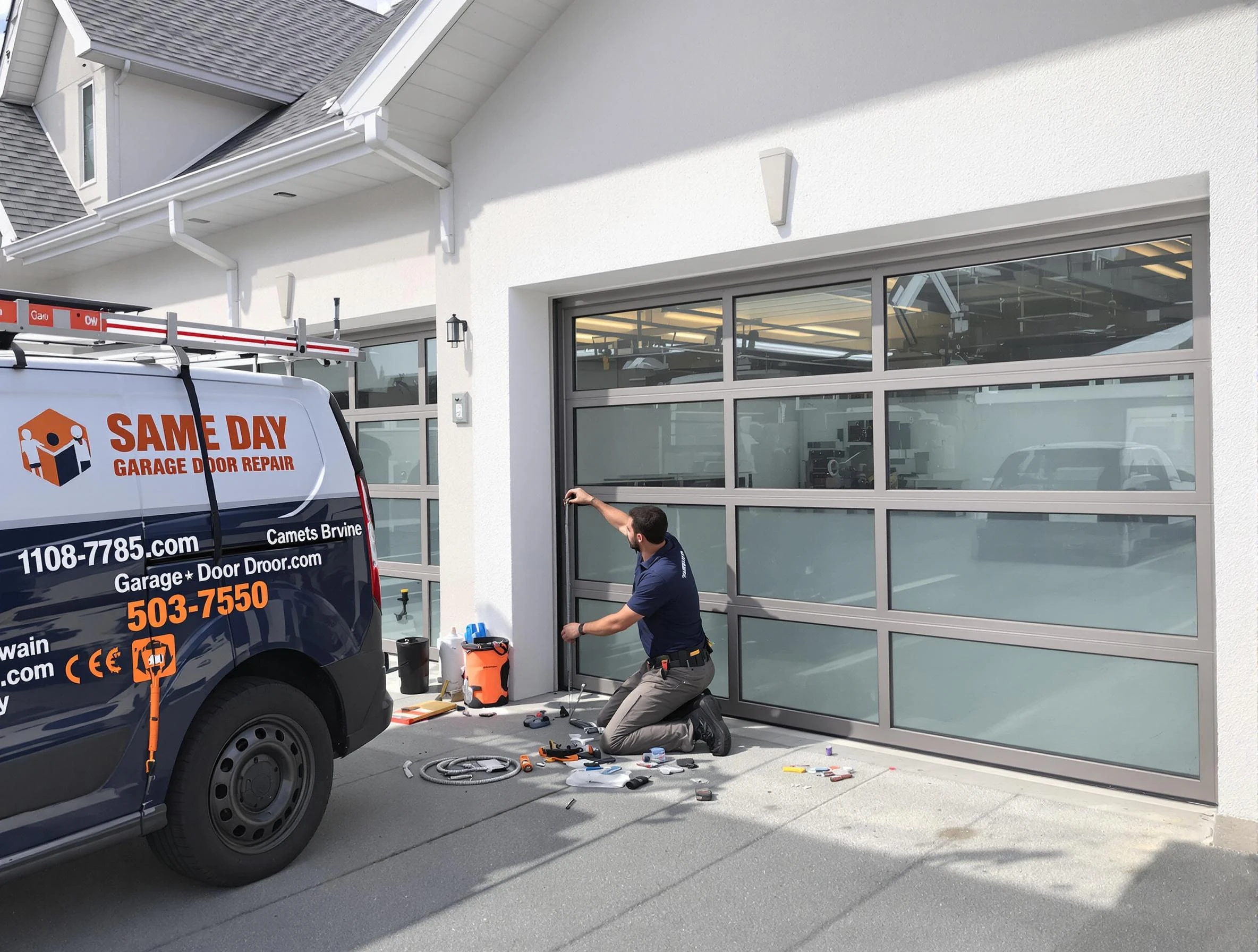 Same-day garage door repair service by Coopertown Garage Door Repair in Coopertown